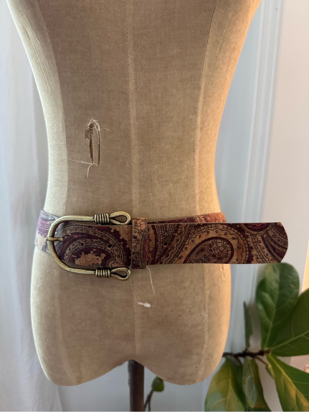 Leather Rock Paisley Belt